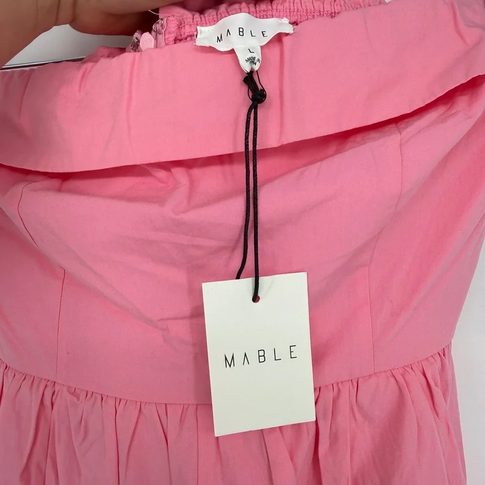 MABLE STRAPLESS ROMPER COTTON CANDY PINK LARGE NWT‎ - Picture 3 of 9